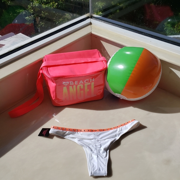 PINK Victoria's Secret Swimwear Bundle Push Up Top L + Itsy Bikini Bottom S NWT - Picture 9 of 16